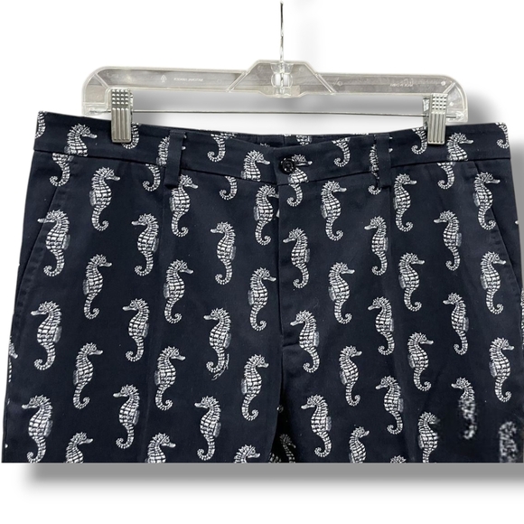 Dolce & Gabbana Dark Blue & White Seahorse Print Slim Fit Chino Pant 34" Waist - Picture 7 of 16